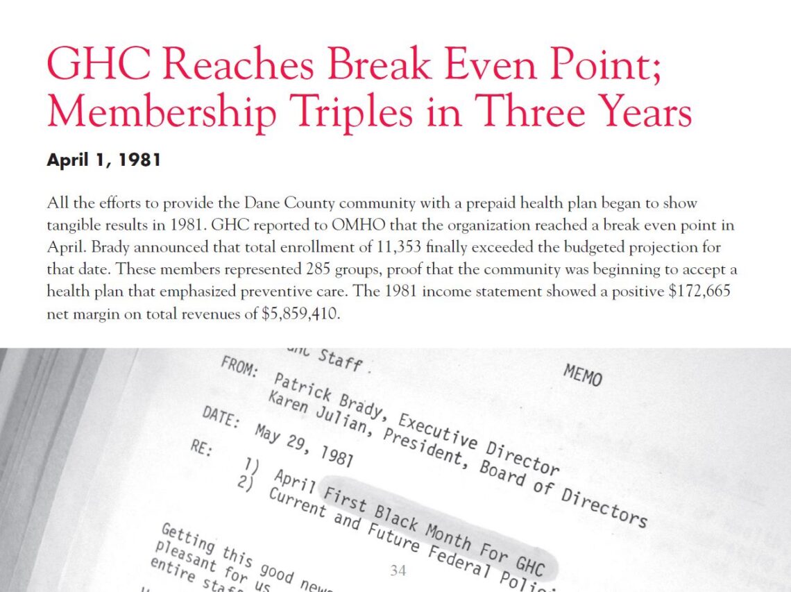 Break even point graphic GHC-SCW_1981