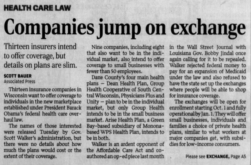 QHP Newspaper Clipping - 2013